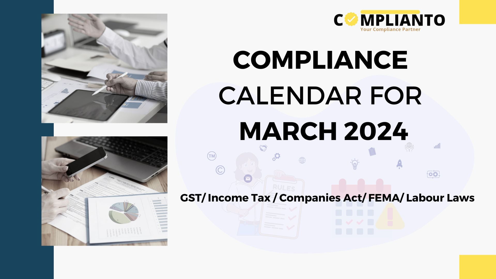 Compliance Calendar for the month of March 2024 Complianto Consulting